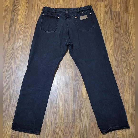 Wrangler 13MWZ Men’s 36x32 Black Vintage Thick Denim Western Jeans VTG USA D29 - Picture 7 of 8